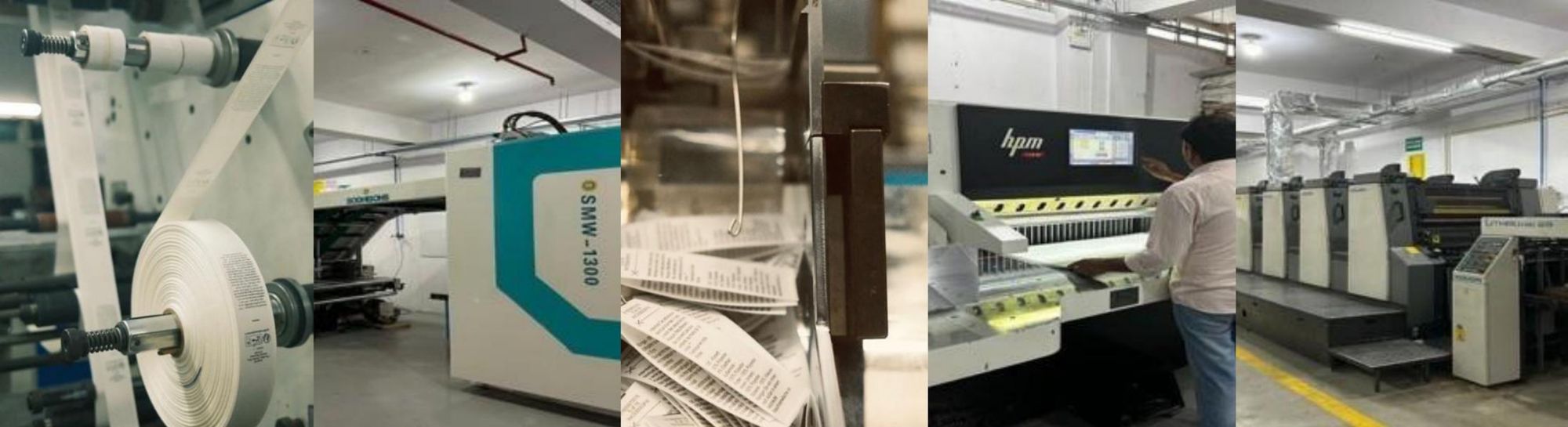 Label lines, guillotine and offset presses at JMD Sharda Grafix
