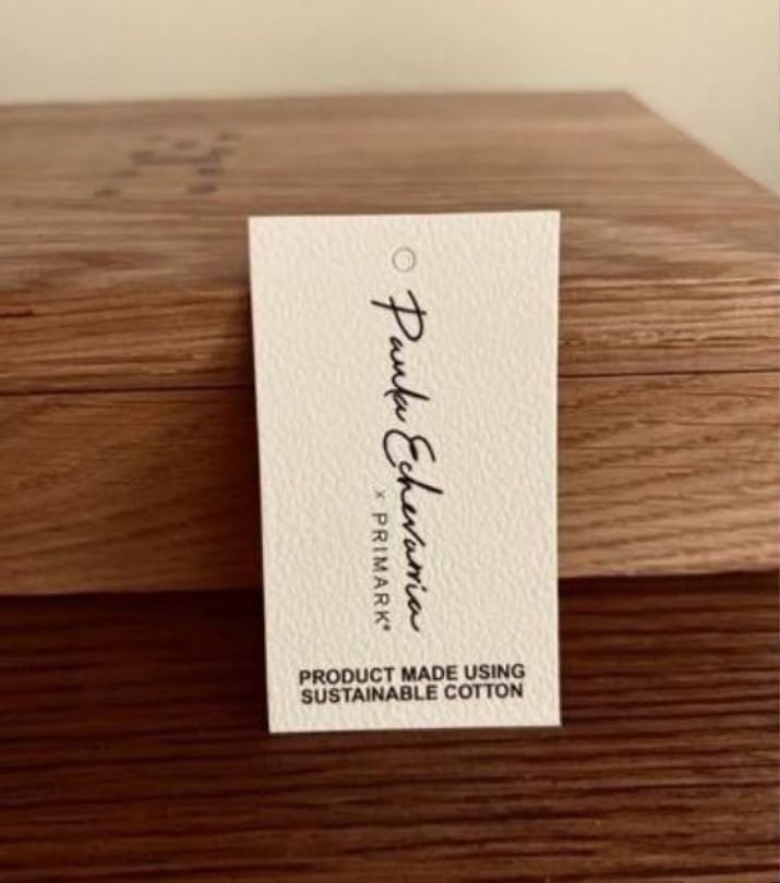 Paula Echevarria x Primark sustainable cotton tag